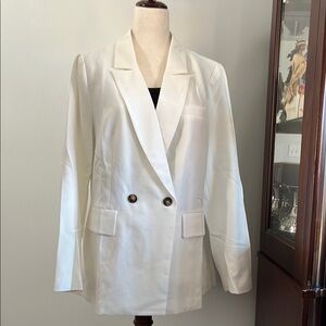 Elegant White Women's Blazer
